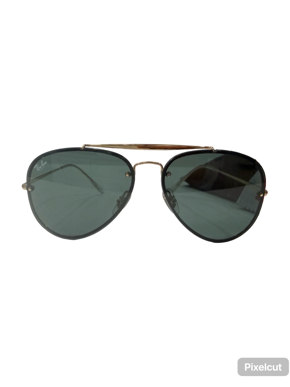 Unisex Ray-Ban Aviator Sunglasses Green Lenses with Gold Frame like new